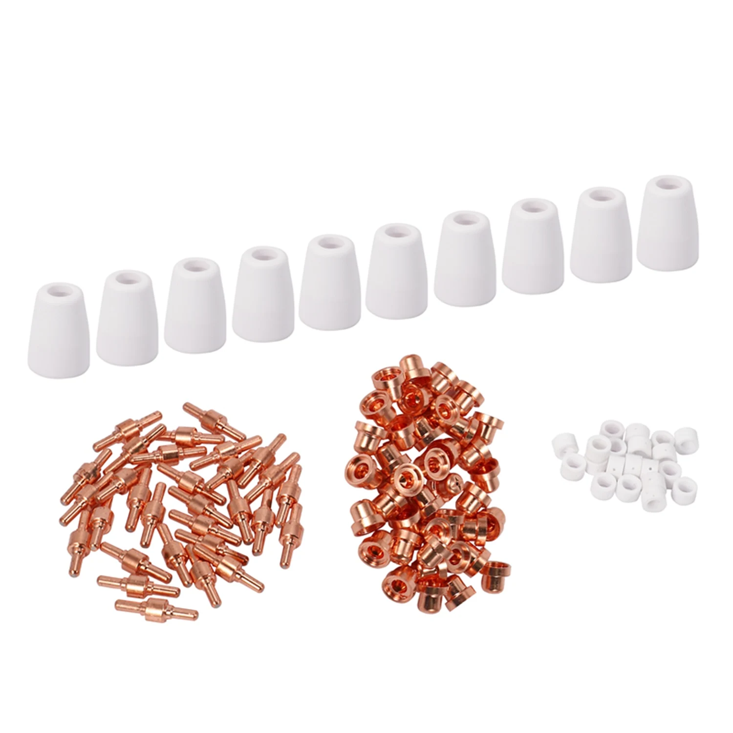 

ABBN-100Pcs PT-31 -40 Air Plasma Cutter Cutting Nozzles Electrode Tip Torch Consumable Kits 40A Fit For LGK-40 CUT-40 BPS40