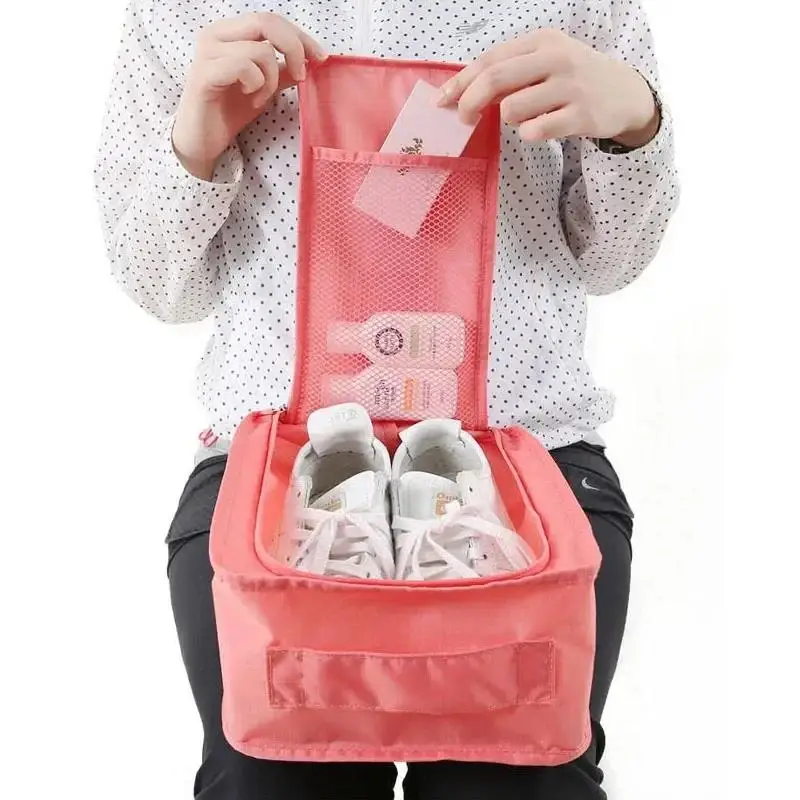 Bolsa de sapato de viagem multifuncional à prova d'água - Organizador de bolsa de armazenamento dobrável portátil para fácil transporte
