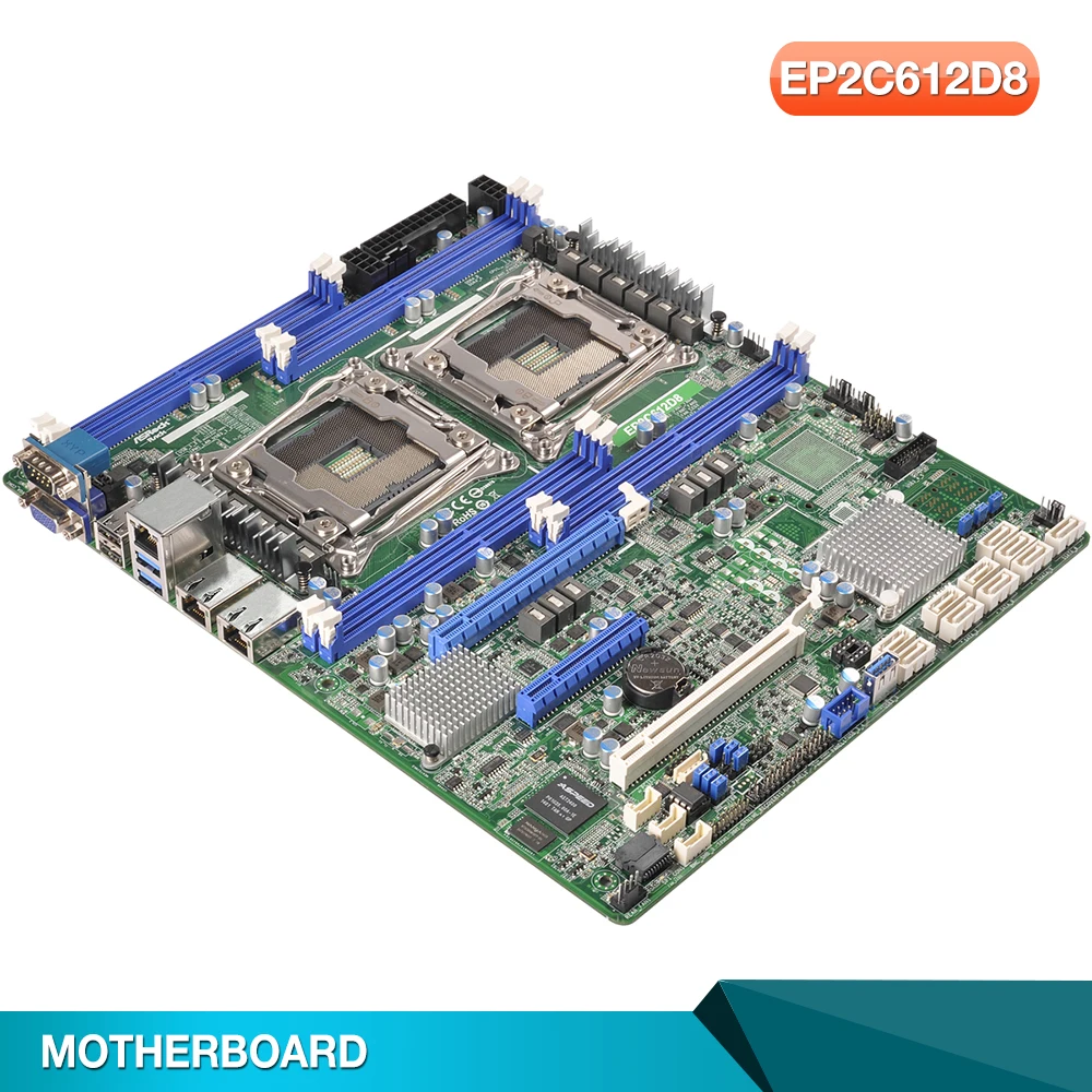 Server Motherboard For EP2C612D8 For ASROCK DDR4 ATX Support R3 E5-2600/4600 V3 Fully Tested Good Quality