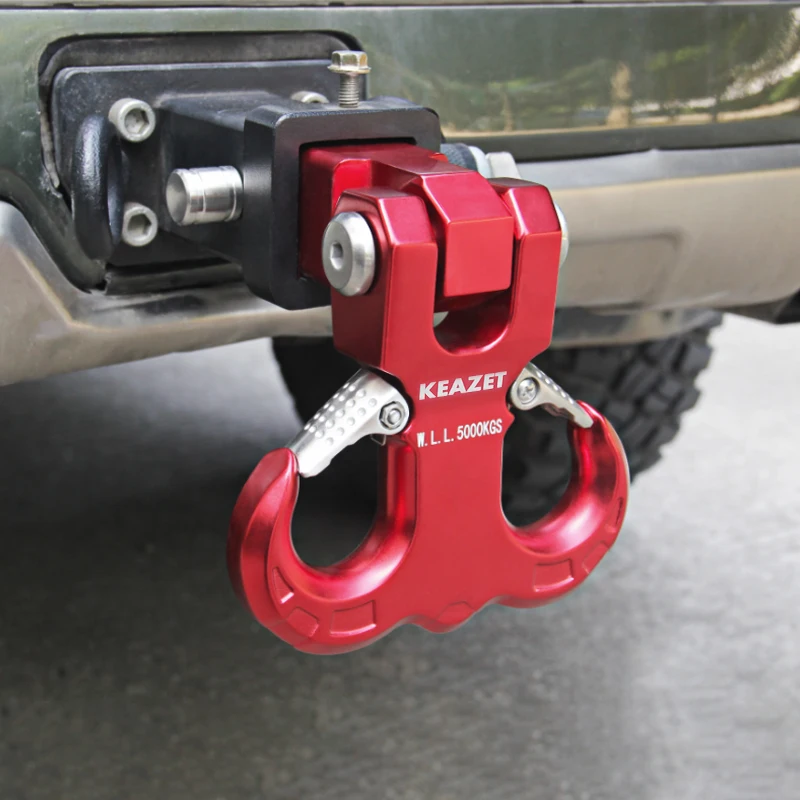 11000lbs 5000KGS 7075 aluminum forged sheep horn trailer hook 5cmx5cm Square mouthed tube arm trailer hitch for car accessories