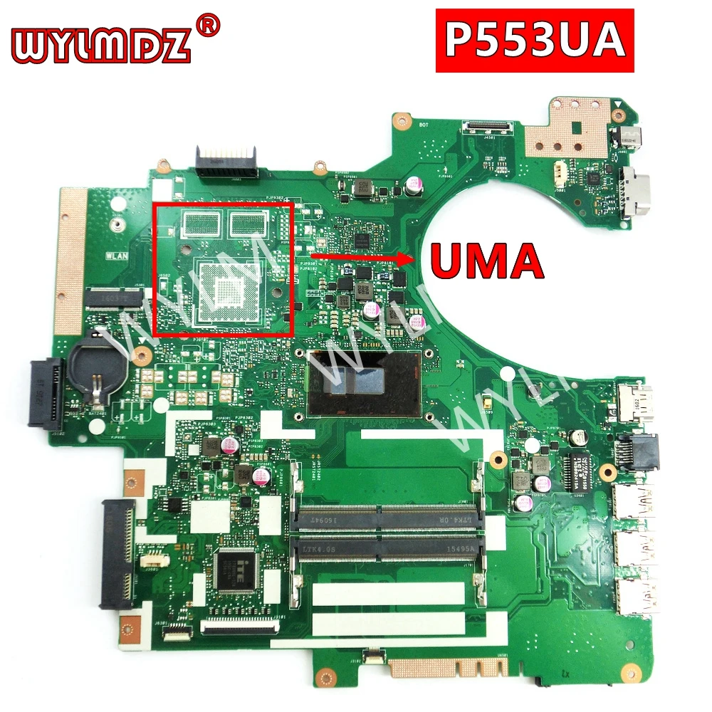 P553UA i3/i5/i7CPU GT920M/UMA Laptop Mainboard For Asus P553U P553UJ P2540UA P2540UJ Motherboard Tested