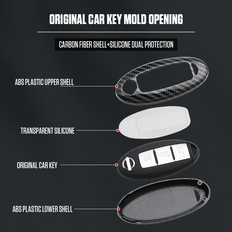 ABS Car Remote Key Cover Case for Nissan Rouge Maxima Altima Sentra Murano Qashqai With logo Accessorie 5