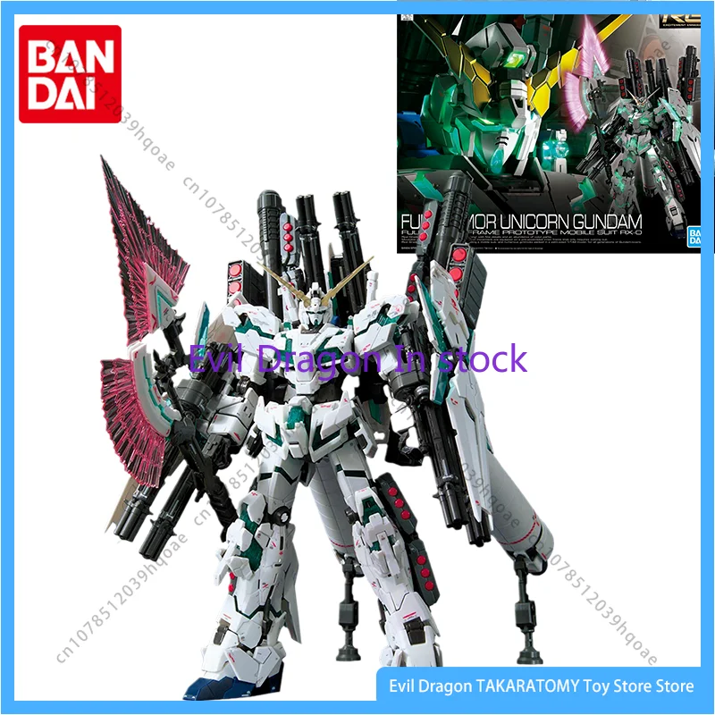 Bandai Original Gundam Model Kit Anime Figure RG 1/144 FULL ARMOR UNICORN GUNDAM Action Figures Toys Gifts for Children