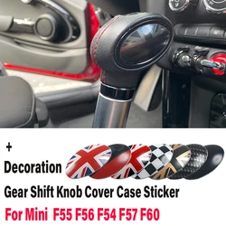 2pcs Union Jack Car Gear Shift Knob Panel Decoration Stickers Cover For Mini Cooper S JCW F54 F55 F56 F57 F60 Car-Styling