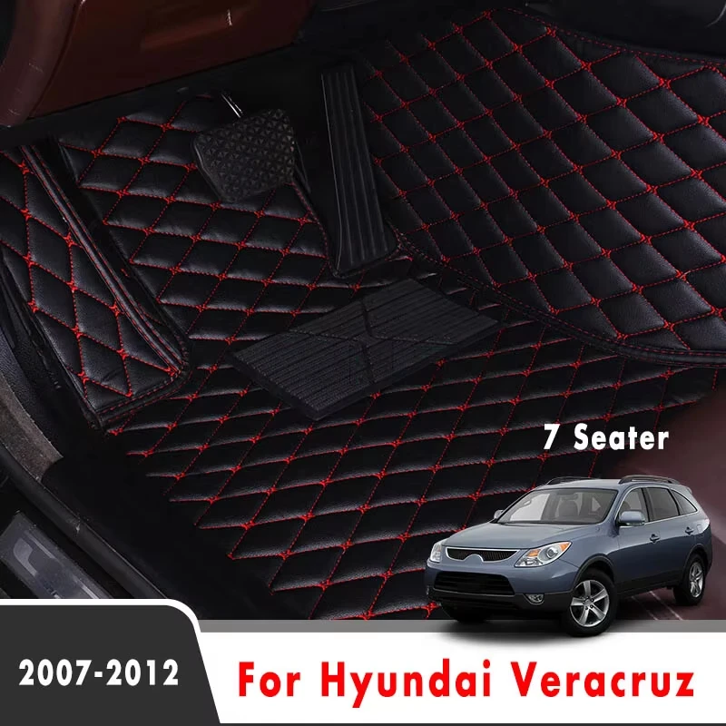 Custom Car Floor Mats For Hyundai Veracruz 2012 2011 2010 2009 2008 2007 (7 Seater) Carpets Auto Styling Interior Accessories Fo