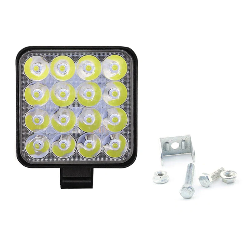 Car LED Bar Worklight 48W Offroad Work Light 12V Auto Light Fog Lamp off road 16 LED Tractor Spotlight for ATV / Truck / SUV