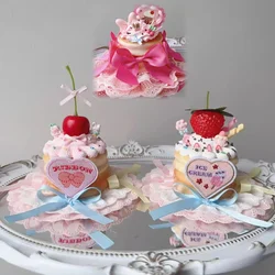 Lace Bow Ribbon Rose Cherry Hair Clip Cute Sweet Strawberry Short Birthday Cake Little Hat Night Party Dress Lolita Headdress