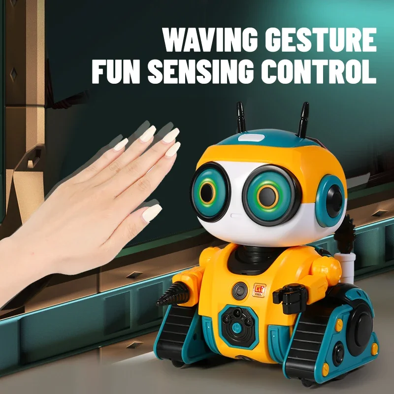 Rc Robot Kids Toy Remote Control Robot Intelligent Induction Interactive Dance Music Gesture Sensing Puzzle Robot Children Gift