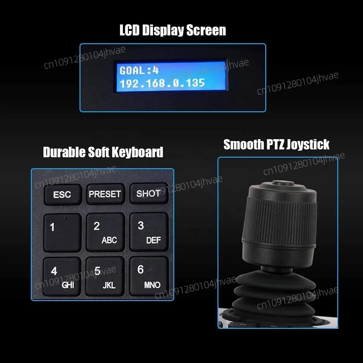 NEWHot Sell LAN Port Network Keyboard for Dome Camera Vehicle Control PTZ Joystick Controller