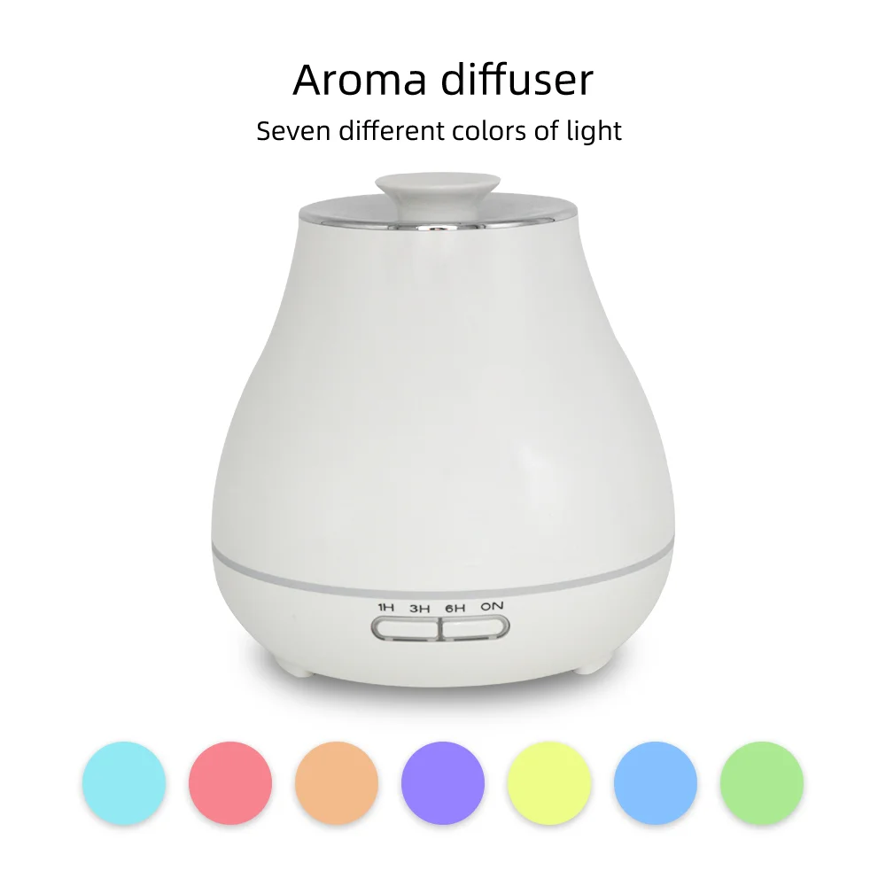 

3 Colors Water Kettle Design Aromatherapy Humidifier 7-Color Night Lights Diffuser Auto Shutoff Timer & Ultra Quiet Operation