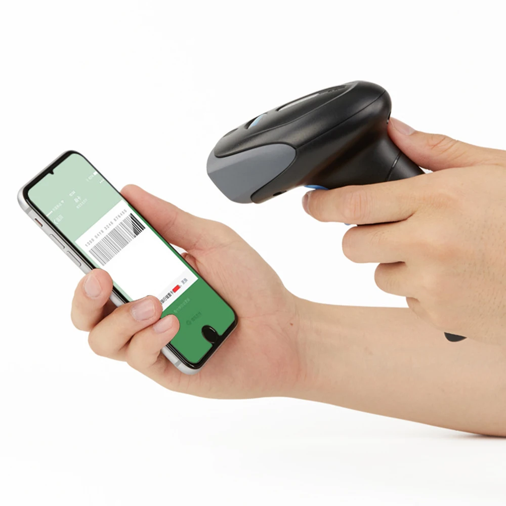 Lettore di codici a barre cablato per scanner di codici a barre laser 1D con cicalino e indicazione LED Porta USB con trigger manuale/automatico per supermercato