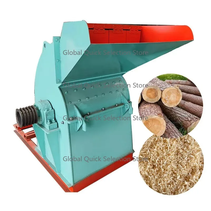 High-Output - Engine Wood Chip Branch Grinder Sawdust Crusher Mobile Hammer-Type 3T/h Capacity Wood Crusher Made in China