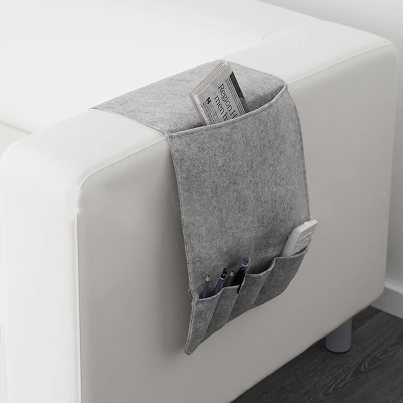 Gray Wall Hanging Style Felt Storage  Bags 6 Pockets  Mounted Wardrobe  Pouch Cosmetic Hang  Toys Organizer