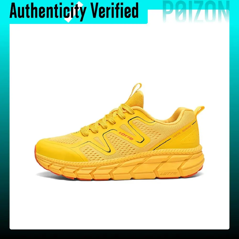 LOTTO Fabric Slip Resistant Low top Marathon Running Shoes Men's Neon Orange/Neon Yellow 112241016