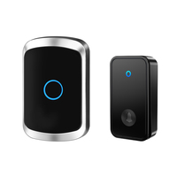 CACAZI Wireless Doorbell Self-powered Waterproof Door bell Sets Home Outdoor Kinetic Ring Chime Doorbell with US EU Plug