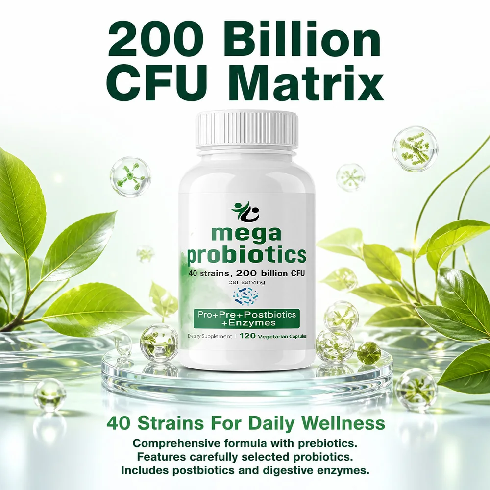 200 Billion CFU of Probiotics - Relieves Bloating and Constipation, Supports Gut and Digestive Health
