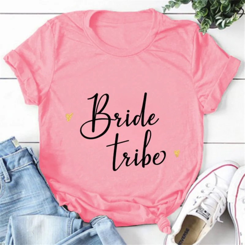 Brides Team T Shirt Women T-shirts La Mariee Hen Party Bachelorette Girl Wedding Female for Bachelorette Party Evjf T Shirt