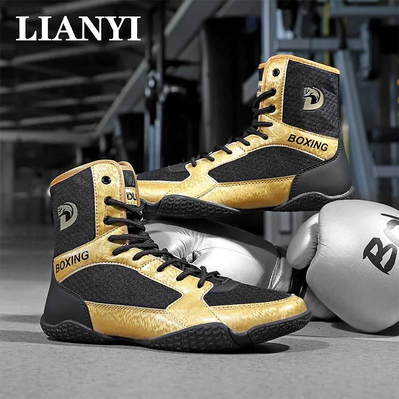 

Осенние новые мужские профессиональные боксерские туфли, боевая обувь, нескользящая удобная боксерская спортивная обувь, дышащая борьба