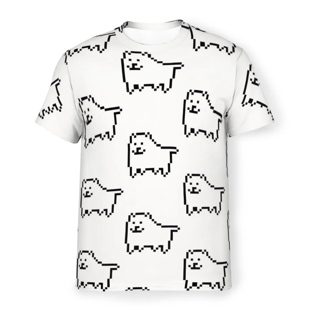 Undertale Polyester TShirt for Men Annoying Dog Basic Leisure Thin T Shirt Novelty Trendy