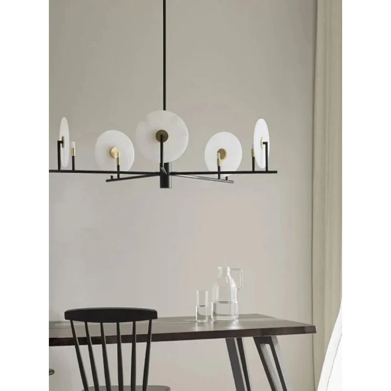 Luxury Marble Chandelier Living Room Main Lamp Nordic Black Minimalist Branch Dining Room Bedroom New Chinese-style Chandelier