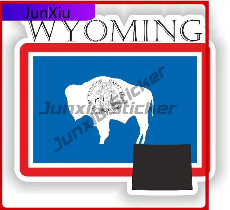 

Wyoming America Trendy Window Weatherproof Decal Decoration Funny Car Cute Door Accessory Proof Scratch Anti Anime Stickers