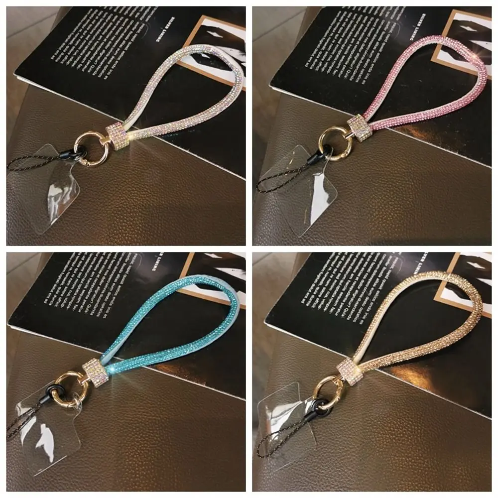 Rhinestone Mobile Phone Lanyard Bling Bling Anti Loss Phone Wrist Strap Luxury Hanging Rope Diamond Lanyard Phone Charm