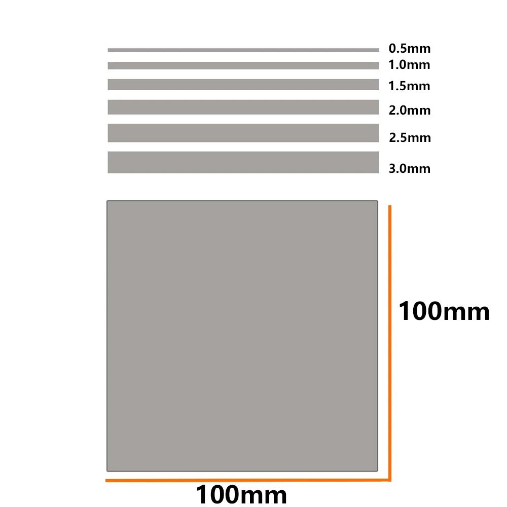 MJ Thermal Pad 6.2W 7.5W/mk GPU CPU Heatsink Cooling Conductive Silicone Pad High Performance Thermal Pads Multi Size Thickness