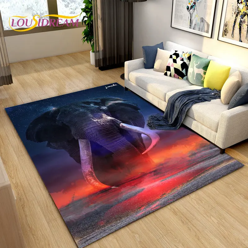 

Elephant Ganesha Series Area Rug Large,Carpet Rug for Living Room Bedroom Sofa Doormat Decoration,kids Play Non-slip Floor Mat