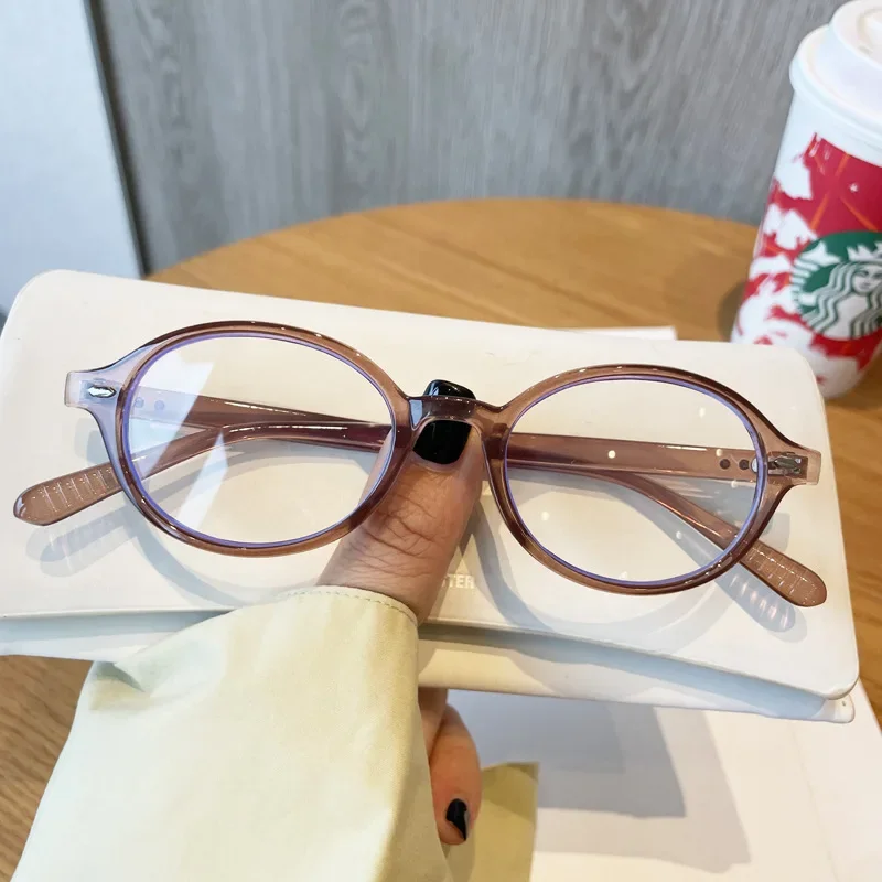 Fashion Vintage Photochromic Myopia Glasses Women Oval Small Frame Minus Diopter Eyeglasses Outdoor Color Changing Sunglasses