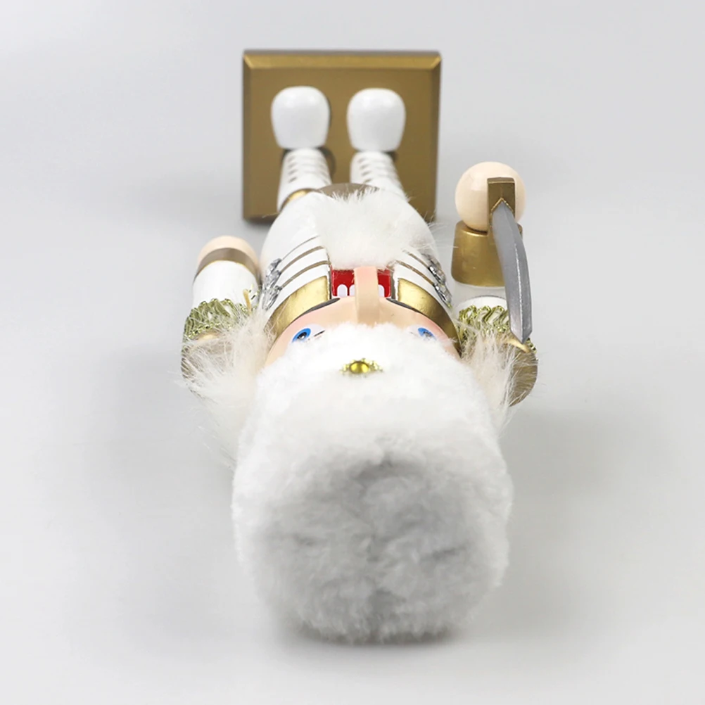 

Christmas Nutcracker Soldier Decorative Ornament Traditional Wooden Nutcracker Puppet Desktop Xmas Decor Holiday Gift Accent