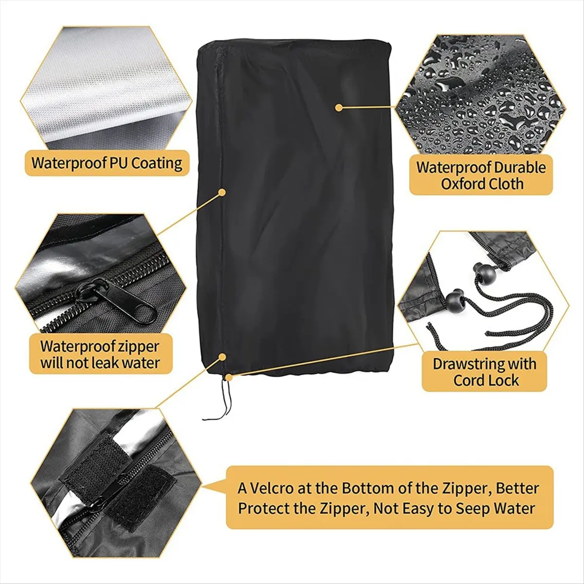 ABXY 58.2x13Inch Punching Bag Cover Outdoor Waterproof, Oxford Cloth Boxing Bag Cover Freestanding Heavy Bag Cover Black