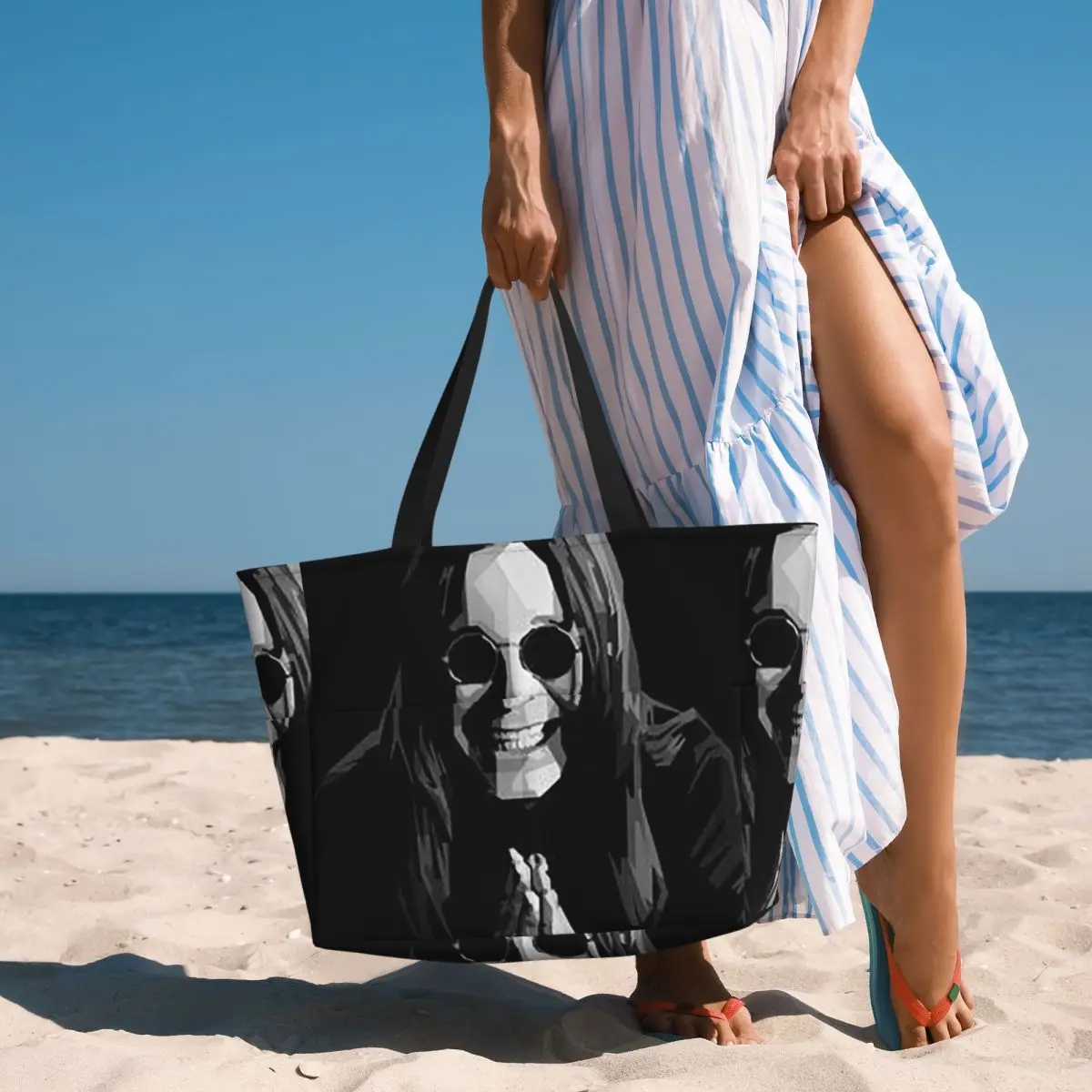 

Ozzy Osbourne British Heavy Metal Rock Music Singer Beach Tote Bag Sport Yoga Duffle Large Tote Bag Women Travel Bag Fitness bag