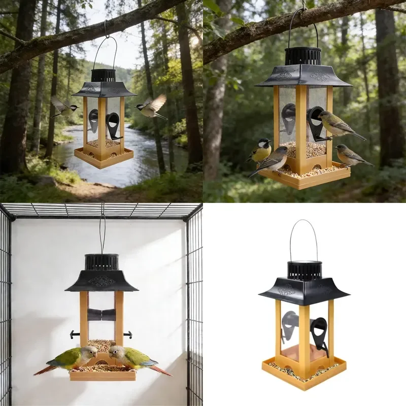 Wholesale Waterproof Hanging Bird Feeder Outdoor Garden Wild Bird Food Distributor Large Capacity with Hanging Cable