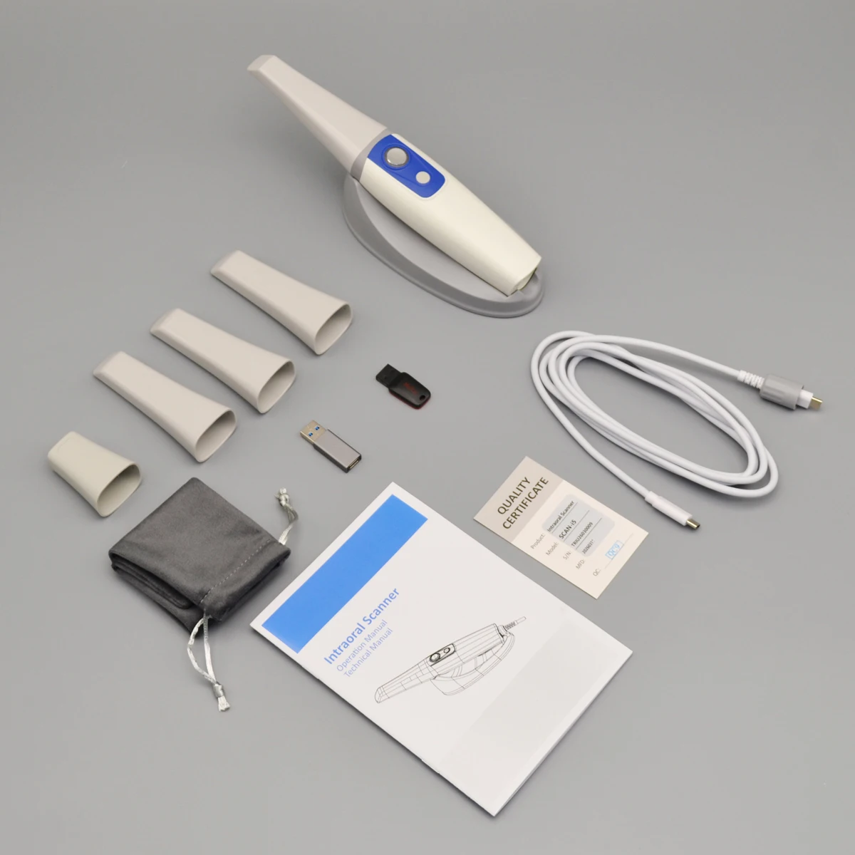 Original Runyes V5 Intraoral Scanner AI Scanning Device with Russian Spanish Portuguese for Orthodontic/Dental Implant Scanning