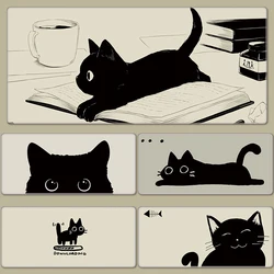 Mouse Pad Cat Kawaii Anime Xxl Desk Mat Mousepad Large Gaming Mouse Pad Computer Non-Slip Base Desk Mat for Office&Home 80X30CM