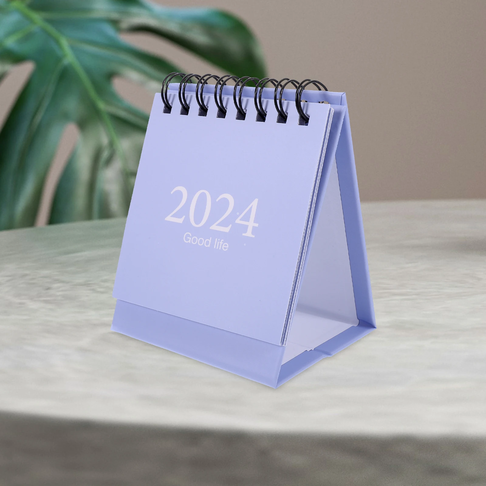 2024 Mini Desktop Calendar Thick Paper Office Decorative Monthly Stand Up Table Planner For Scheduling Writing Birthdays Decor
