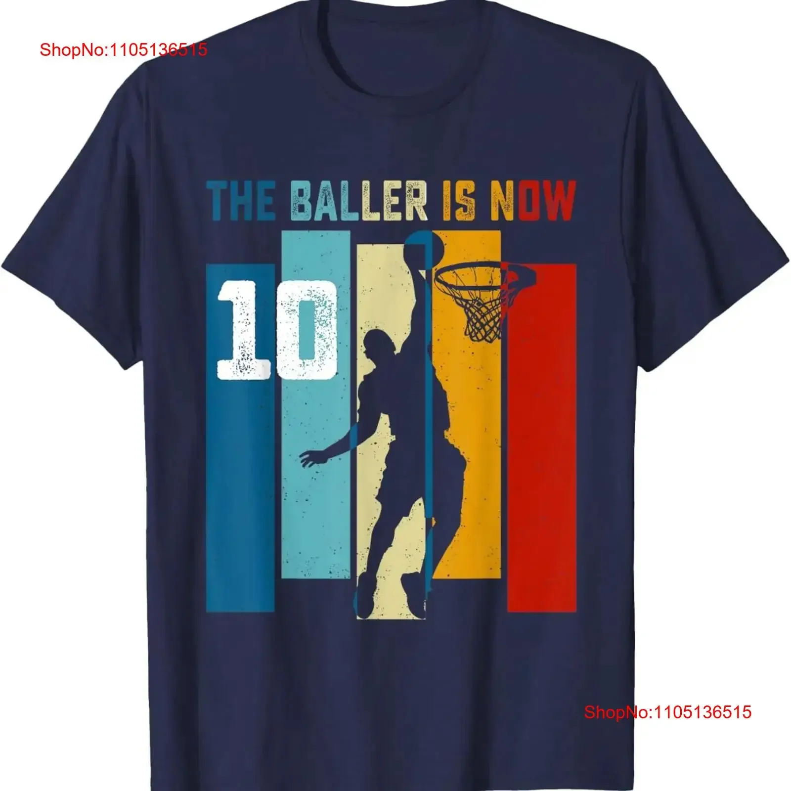 Basketball Theme Party 10th Birthday This Baller is Now 10 T Shirt  vintage Washed homme Top For Everyday Wear graphic Casual