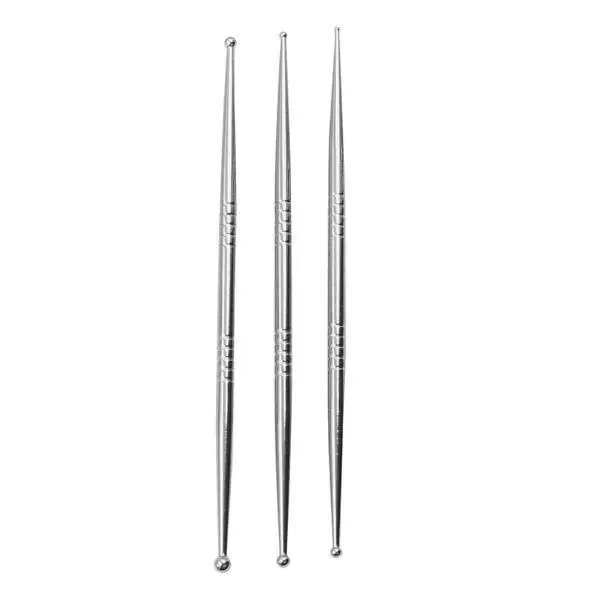 2x 3pcs Nail Art Stippling Tool Set Embossing Pen for Painting