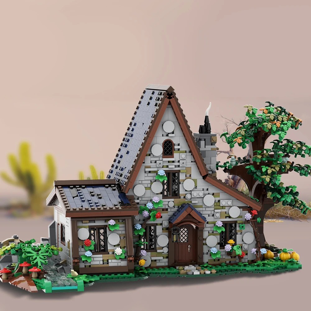 Gobricks MOC Forest Architecture Magic Witchs House Building Block set The Dark Forest Home Education Brick Toys Children Gift