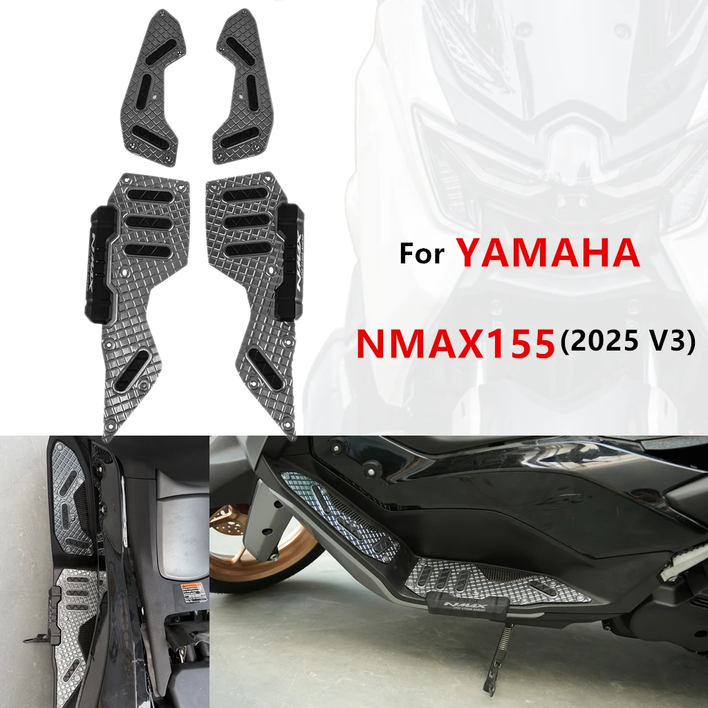

Motorcycle Accessories For YAMAHA NMAX155 NMAX 2025 Footrest Foot Pegs Aluminum Alloy Original Factory Installation Foot Peda