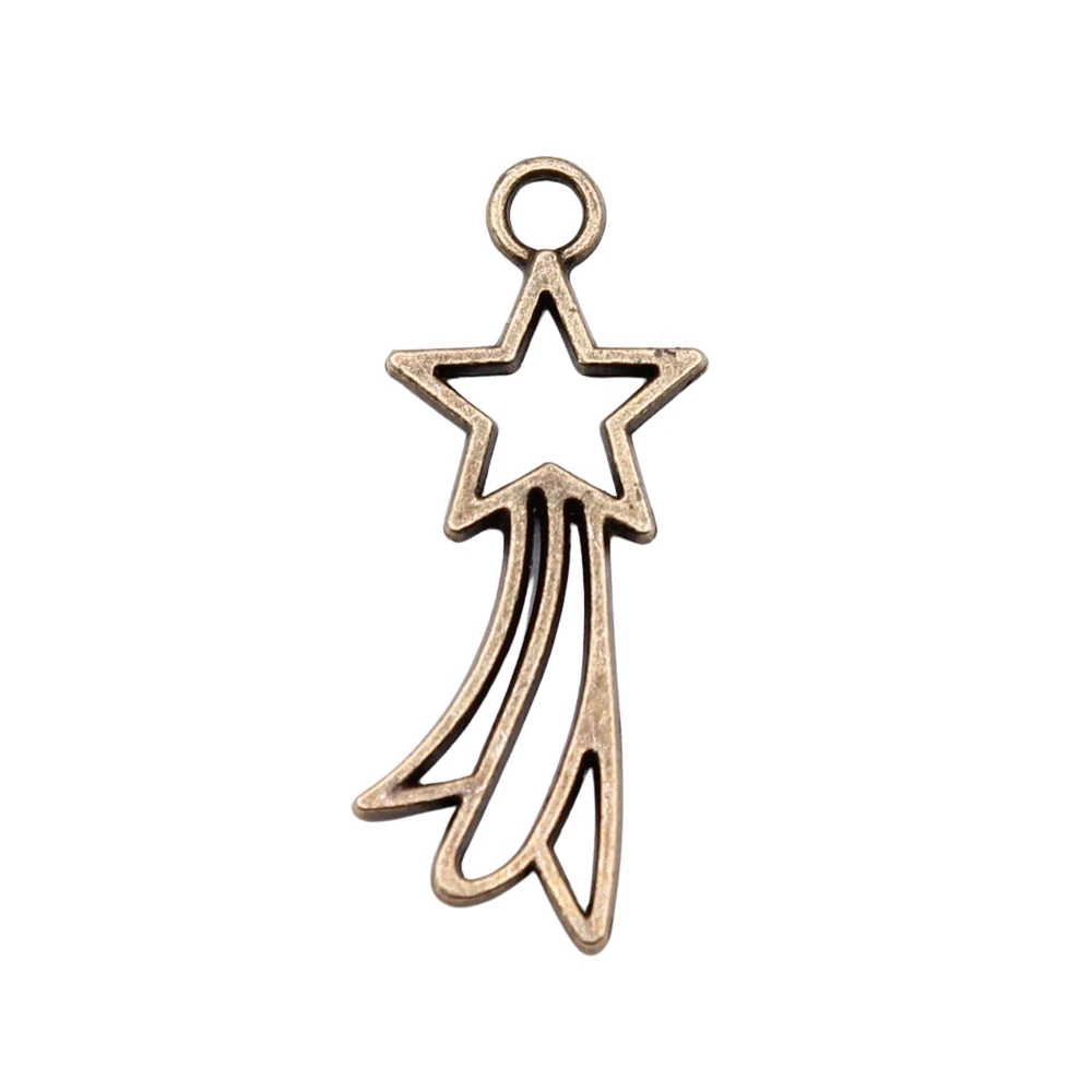 10pcs/lot Comet Pentagram Star Charms For Jewelry Making Couple Pendants