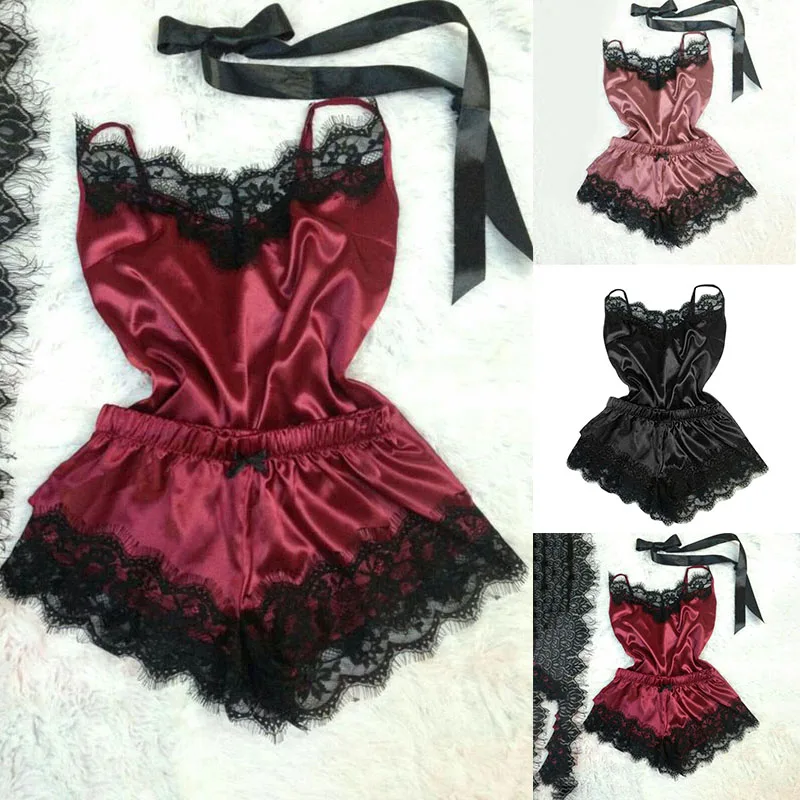 

Сексуальный комплект пижамы для женщин: ночная сорочка и халат из ледяного шелка и атласа, комплект нижнего белья