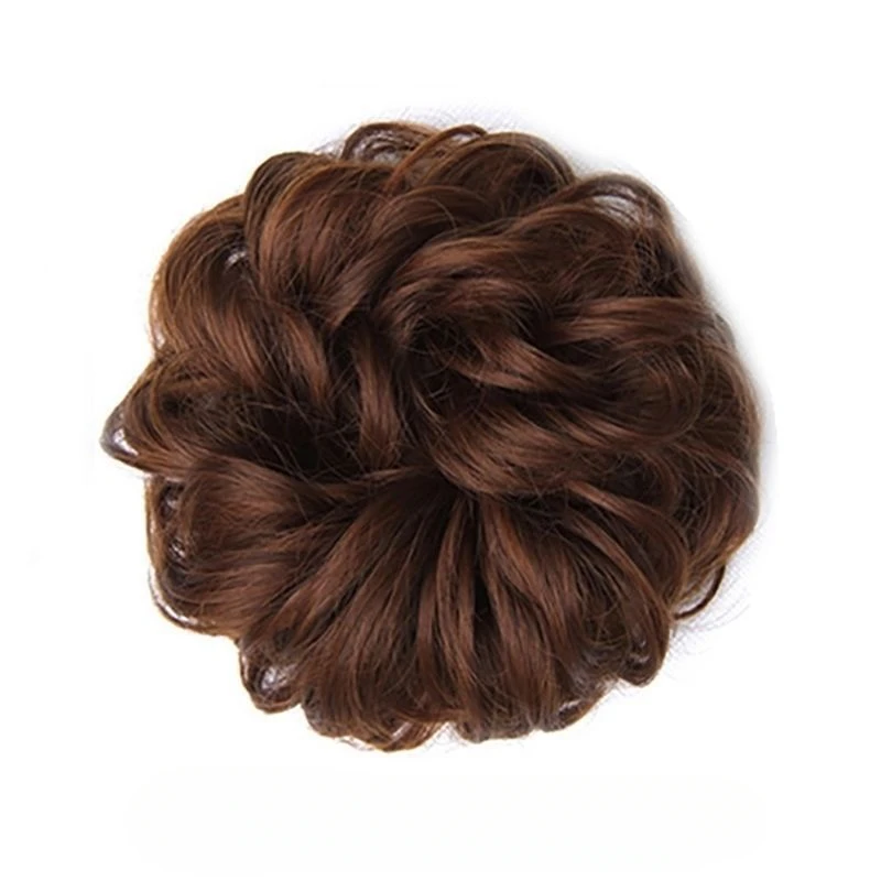 Donut Hair Bun Updo Chignon z elastyczną gumką do włosów - syntetyczne doczepiane włosy do naturalnego wyglądu codziennego noszenia Akcesoria do