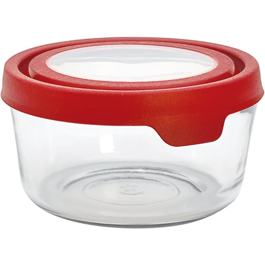 

7 Cup Airtight Glass Food Storage Containers with Secure Lids for Kitchen Organization Ideal for Meal Prep Refrigerator Freezer
