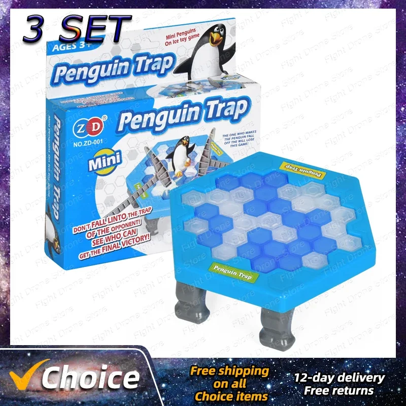 Break Ice Block Save Penguin Mini Penguin Trap Parent-child Interactive Entertainment Indoor Board Game Toys For Kid Family