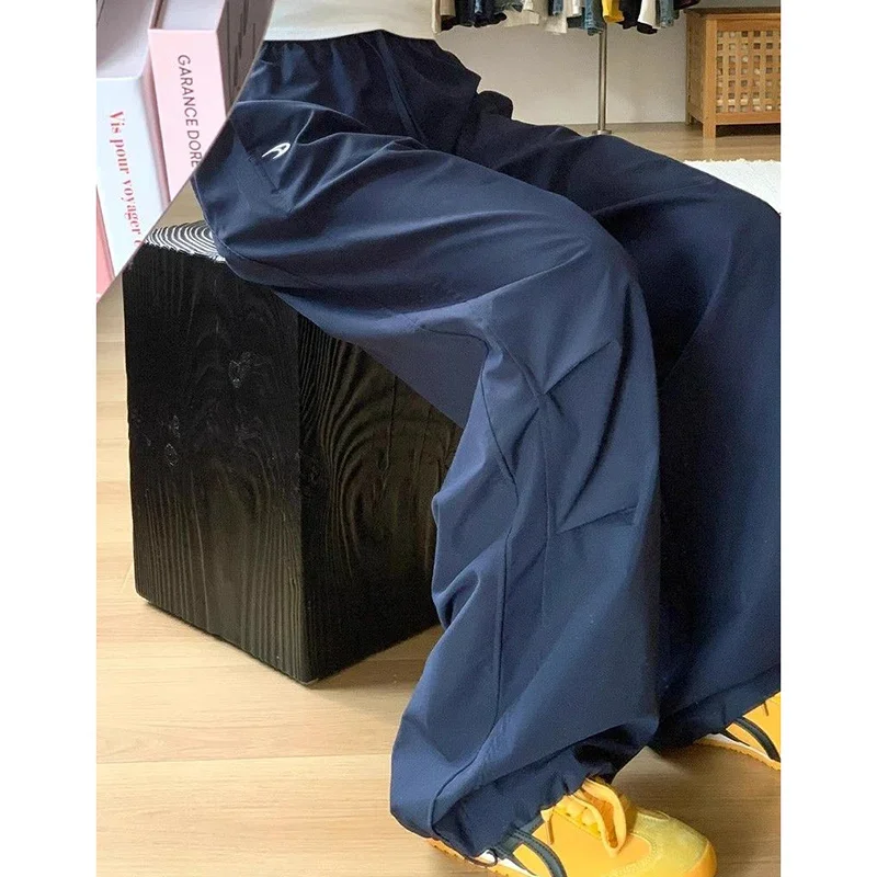 Female High Street Wide Leg Pants Girls Baggy Designer Cargo Pants Lady Streetwear High Waist Casual Trousers