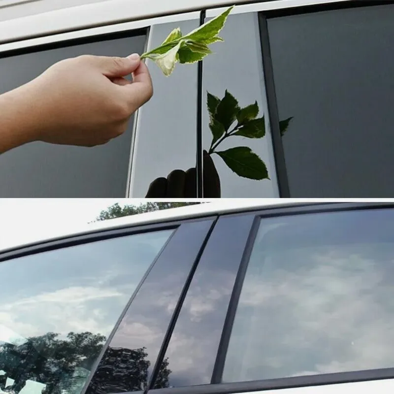 4PCS Glossy Black Window Door Trim Pillar Posts Cover For Toyota Tacoma 2024-25