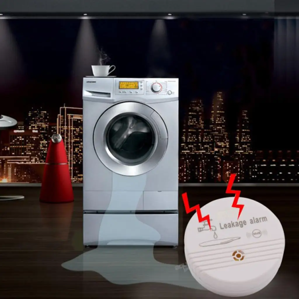 Water Level Sensor Wireless Water Leakage Alarm with 120db Loud Sound for Bathroom Garage Workshop