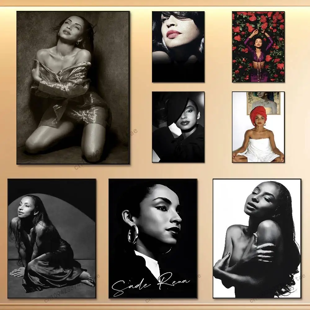 

S-Sade A-Adu Singer Poster Wall Aesthetic HD Art Sticky Decoration Waterproof Home Living Room Bedroom Bar