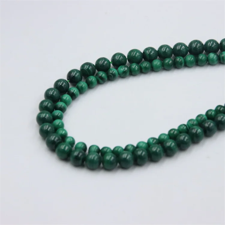 

Fashion 4 6MM Green Natural Malachite Ball Beads Elegant For Women Jewelry Gifts Party DIY Bracelet Necklace Accessories Girls